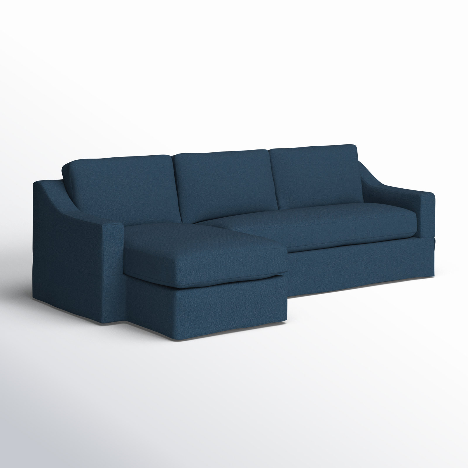 Cranbrook Upholstered Chaise Sectional, Bayou Midnight Canvas, Left Hand Facing