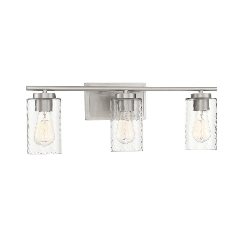 Yvonne 3-Light Dimmable Vanity Light in Brushed Nickel, Brushed Nickel