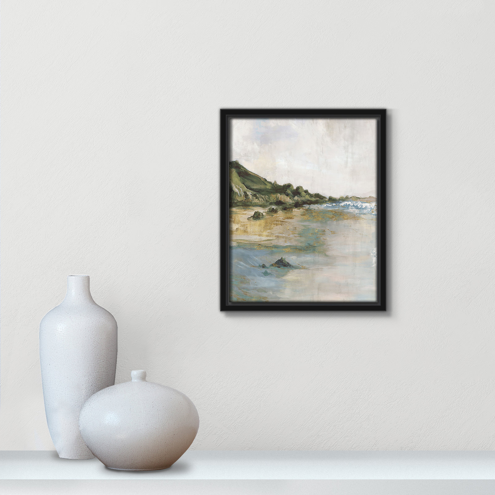 Cordoba "Tide's Edge" Print, 11.5" H x 9.5" W, Black