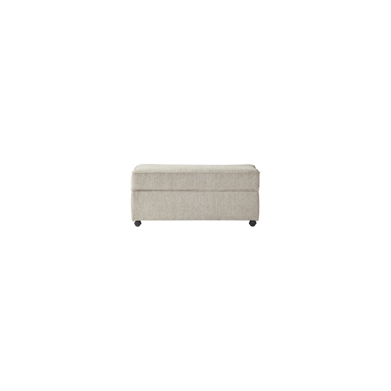 Rectangle Upholstered Storage Ottoman, Tully Tweed Polyester Blend