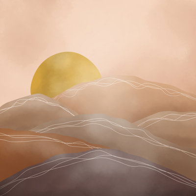 Terre cuite lever de soleil I
