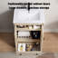Base de meuble-lavabo en bois prêt à assembler avec meuble-lavabo 24 po de largeur sans lavabo