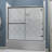 Lete 55.38 in. H Bypass Semi-Frameless Tub Door with Patterned Glass and Header-42576052-42576050