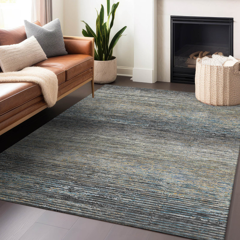 Tapis intérieur / extérieur gris Teya , 5' x 7'6"