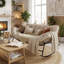 Chaise berçante d'extérieur en acier avec coussin Solvane-1963481781-1963481417