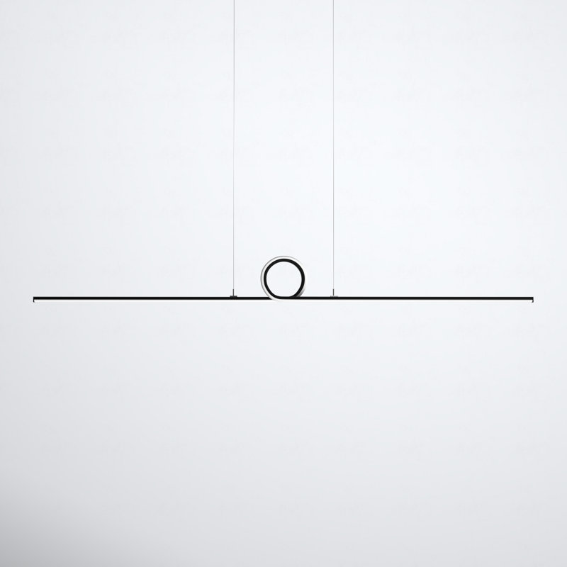 Dane 1 - Light LED Unique/Statement Pendant, Black