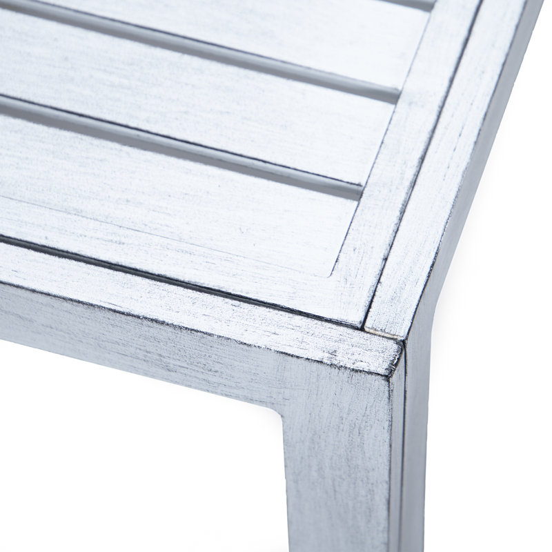 Table basse en aluminium Chelsea, Gris patiné