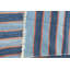 Tapis unique en laine bleu / orange 12 pi 1 po x 23 pi 10 po des années 1900