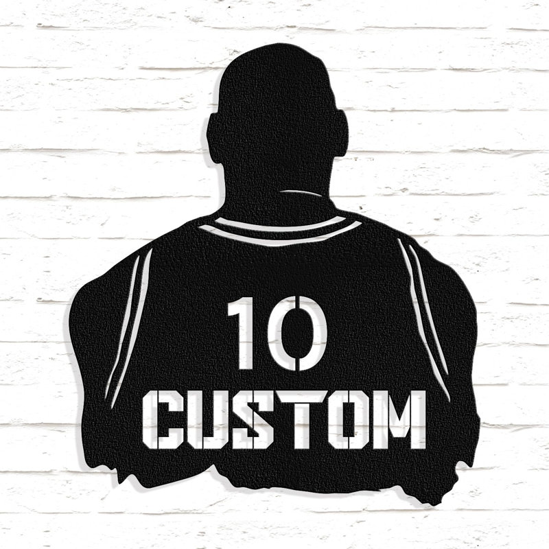 Sports Wall Decor on Metal, 12" H x 12" W x 0.05" D, Yes