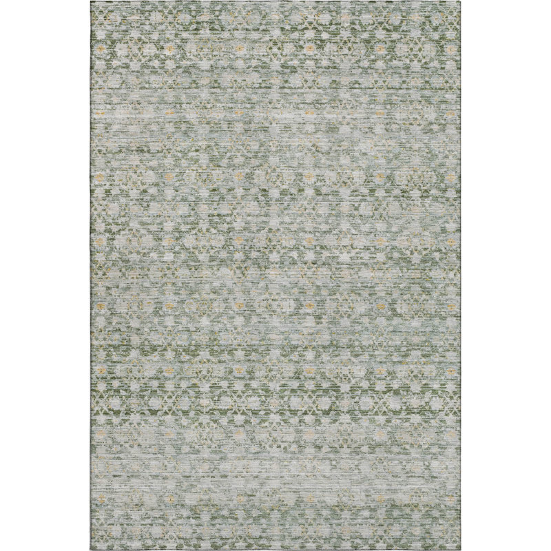 Premium Machine Washable Bucz AMF1747 Stripe Rug, Rectangle 3' x 5'