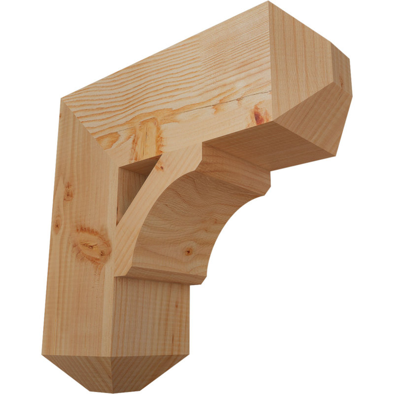 H Support en bois / corbeau, Douglas (lisse), H 18 po x l 5,5 po x P 18 po