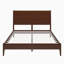 Structure de lit plateforme en bois de bambou massif de style Mid-Century avec lattes de bois et support en métal, lit sommier, assemblage facile-130170202-130170203