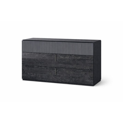 Contemporary Dresser with Textured Drawer Fronts