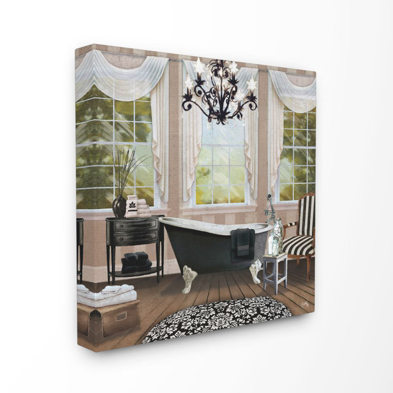 «Elegant Beautiful Bathroom», peinture, Toile tendue, H 17 po x l 17 po x P 1,5 po