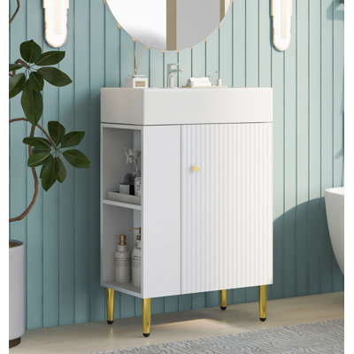Najayah 21.6'' Single Bathroom Vanity with Ceramic Top
