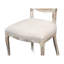 Chaise d'appoint en tissu en chêne gris / taupe