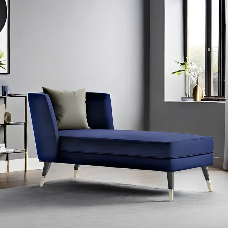 Chaise longue de loisirs post-moderne simple et élégante, Bleu très foncé