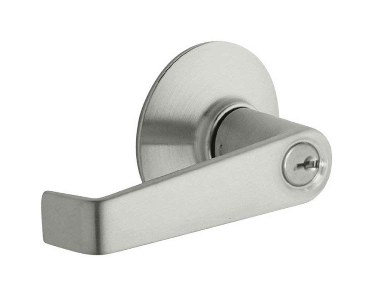 Schlage Elan Satin Chrome Storeroom Lockset ANSI Grade 2 1-3/4 in. Schlage Elan Satin Chrome Storeroom Lockset ANSI Grade 2 1-3/4 in.