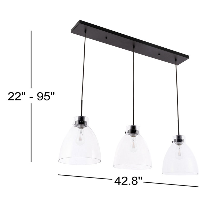 Keeble 3 - Light Black Pendant