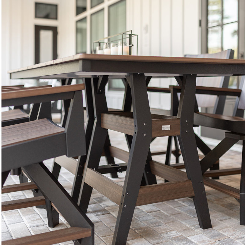 Table rectangulaire à hauteur de comptoir 72 po Tierney, Bois flottant gris