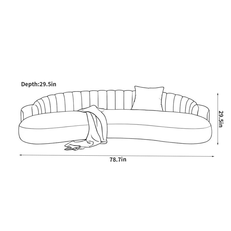 Otillia, 29.5" H x 78.7" W x 29.5" D