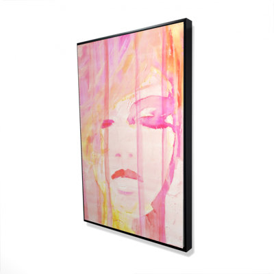 "Portrait abstrait féminin" sur toile