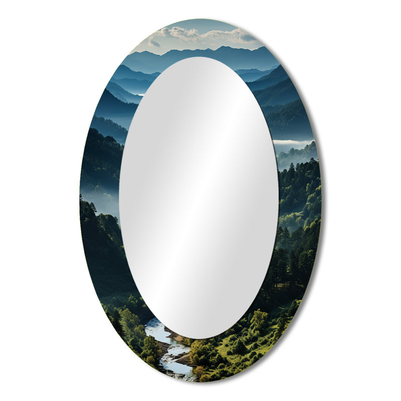 Massaoud - Miroir paysager en métal, 36 po x 24 po