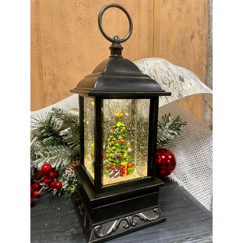 Lanternes à piles de sapin de Noël