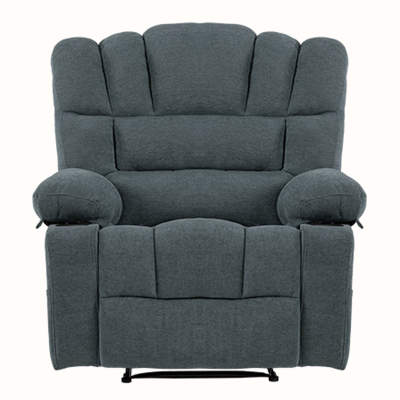 Dekin Upholstered Recliner, Gray Chenille
