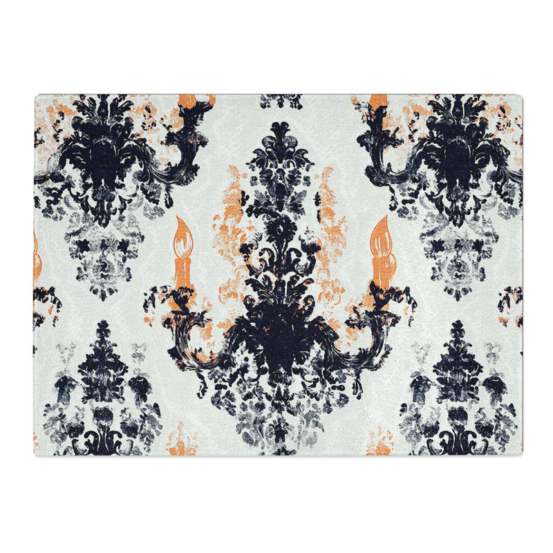 Damask Pattern Vol.2  Glass Chopping Board
