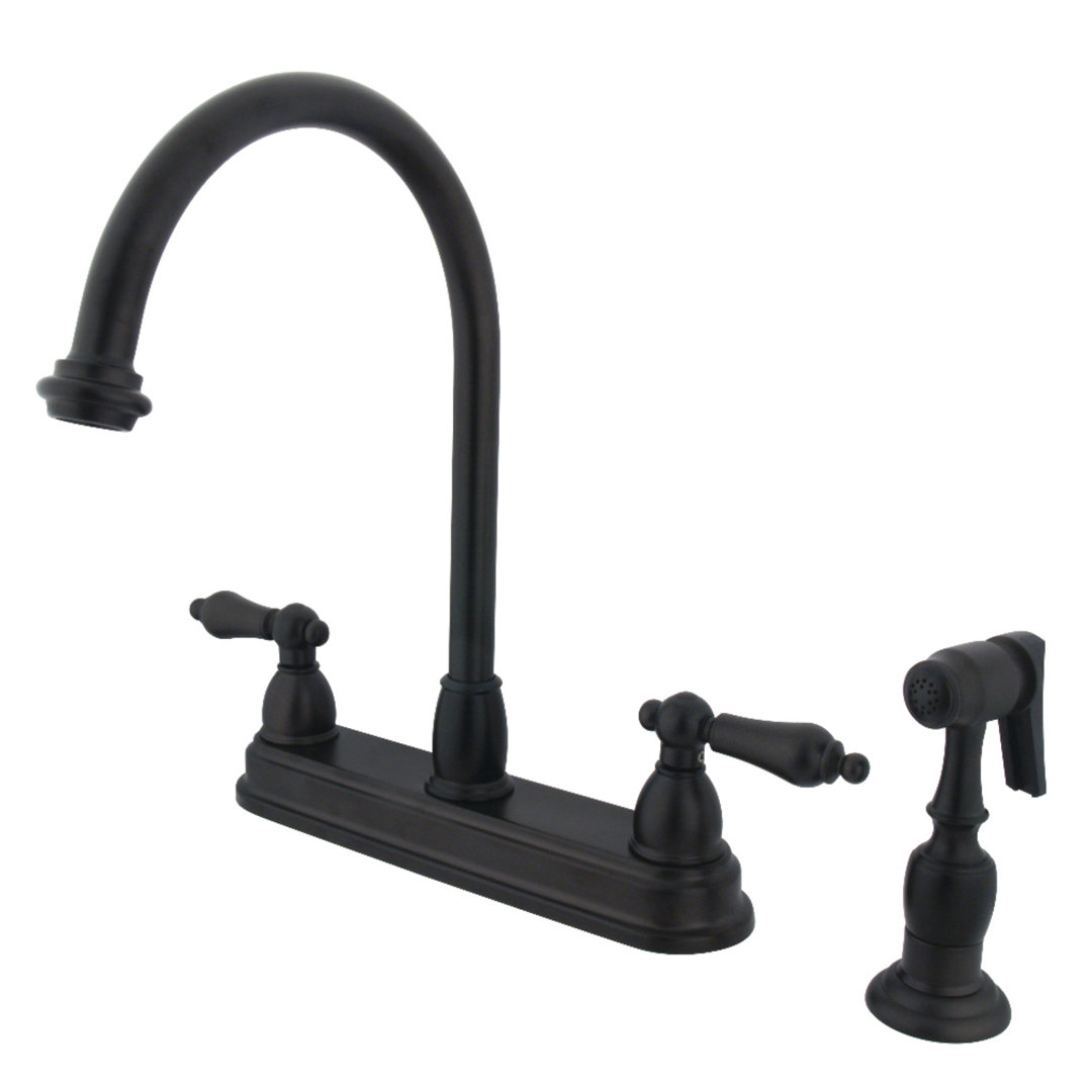 Kingston Brass Restoration Two-Handle 8" Centerset Kitchen Faucet Kingston Brass 