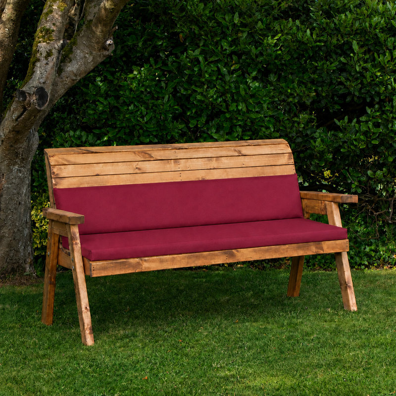Outdoor Bench, 74cm H x 41cm W x 44cm D, Red