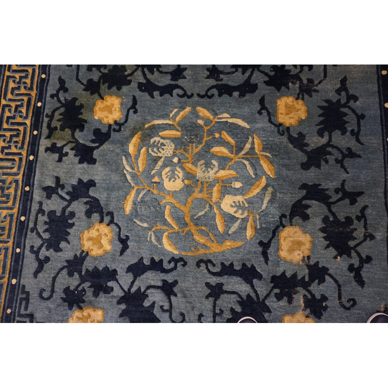 Tapis chinois antique chinois en laine noué à la main