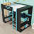 Full Wooden Loft Bed with USB Port, Light Strip and Ladder-1643362543