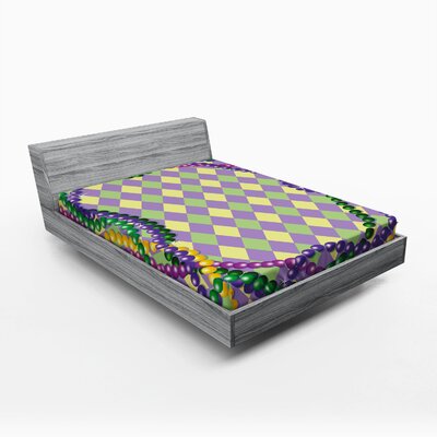 Mardi Gras Geometric Fitted Sheet -  Ambesonne, bs_40229_full