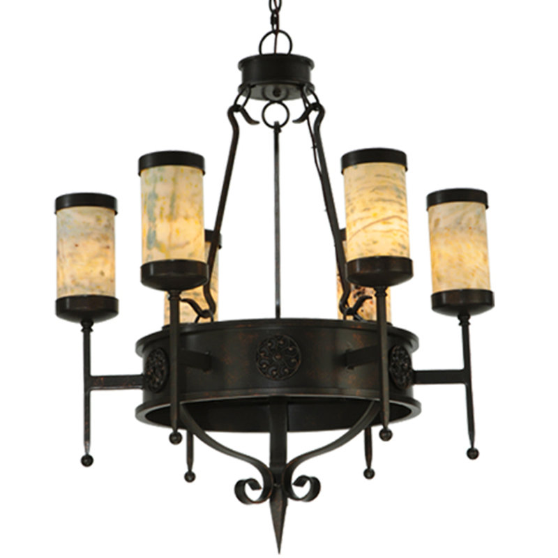 Lustree 6 lumières à niveaux ombrés Beardsley