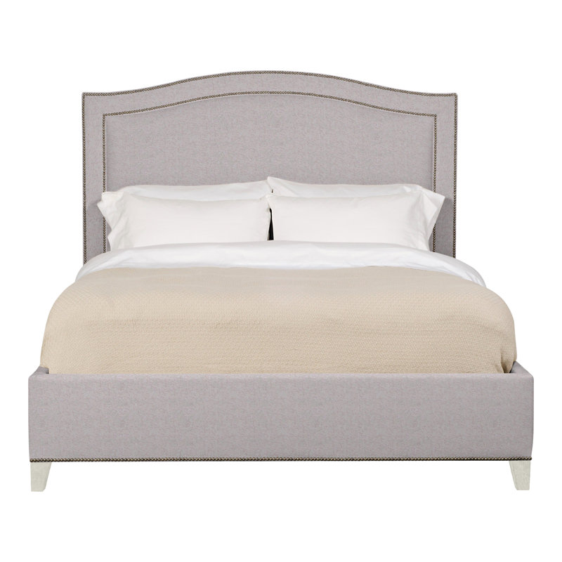 Caroline/Casey Queen Upholstered Low Profile Panel Bed, Navajo, Nadia Linen, Yes
