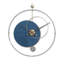 Horloges murales analogiques rondes bleues-104793248