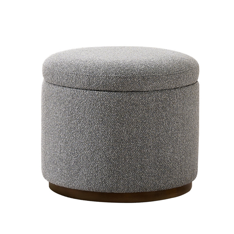 Repose-pieds rond 19,9 po avec rangement, Gris clair