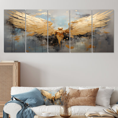 Dorcas - Wings Angel Wall Art Decor Set 5 Piece