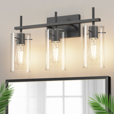 3-Light Bathroom Light Fixtures Farmhouse Vanity Light