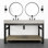 Meuble-lavabo double l 60 po x P 21 po x H 35 po Outland