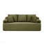 Canapé sans accoudoirs 86,2 po avec 2 coussins supplémentaires, tissu en velours côtelé 3 places avec porte-gobelet et poche latérale avec revêtement de sol facile à installer (vert, 3 places)-1459094865