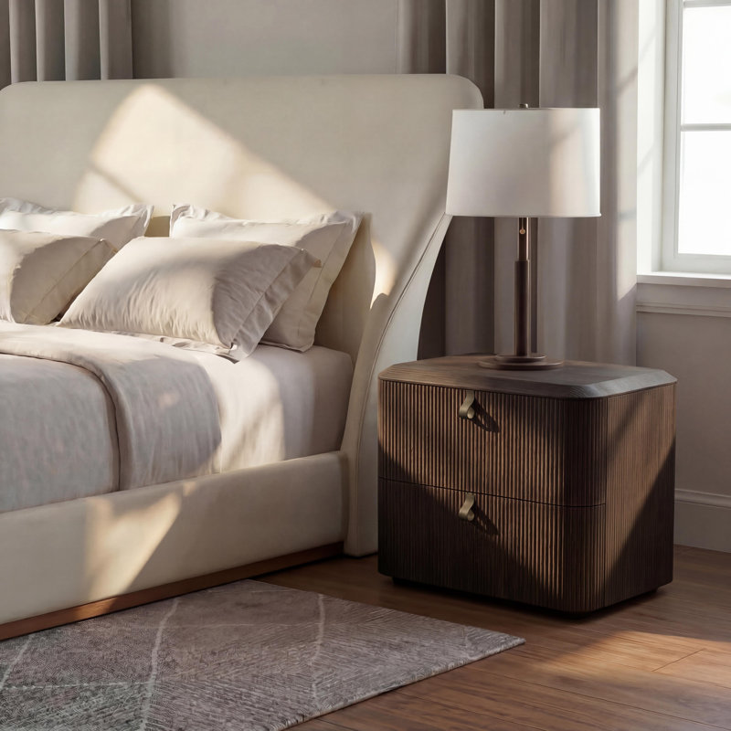 Vienna 2 - Drawer Nightstand, Brown