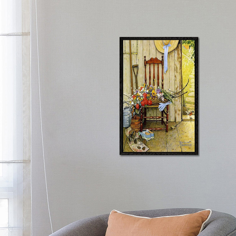 Norman Rockwell - Print on Canvas, Black Floater Framed, 66.04 cm H x 45.72 cm W x 4.445 cm W
