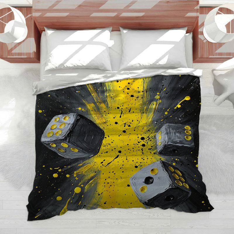 Dice Explosion Bedding Games Comforter Steampunk, Twin XL Comforter