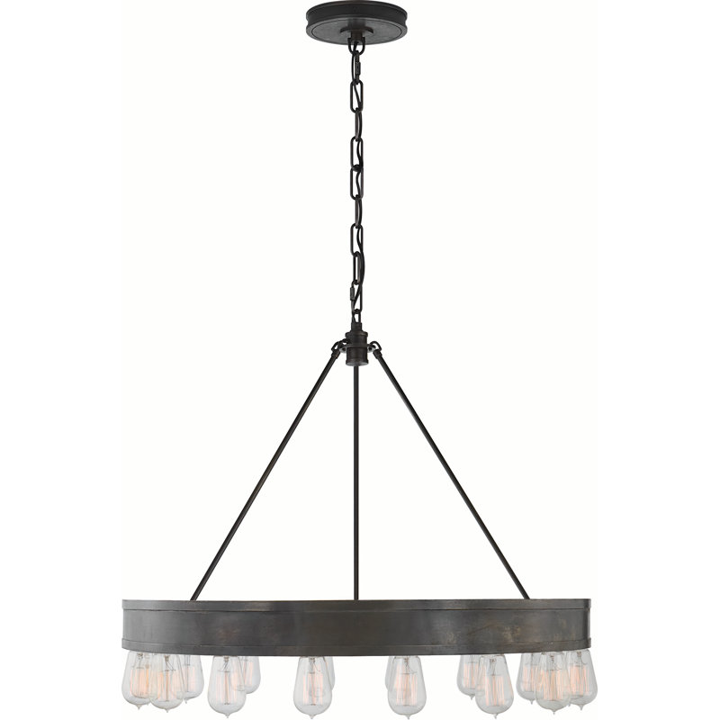 Roark 16 - Light Chandelier, Aged Iron