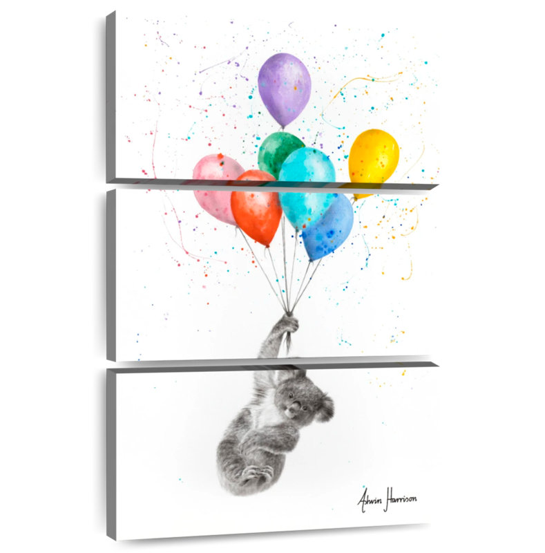 Brampt The Koala And The Balloons, 32" H x 20" W