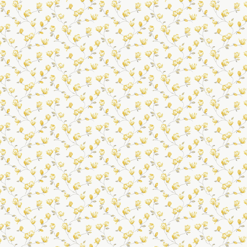 Galerie Miniatures 3 Yellow Floral Wallpaper