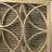 Sophisticated Iron Fireplace Partition, Overlapping , Single Panel, Gold Modern Screen With Circle Pattern, Finish